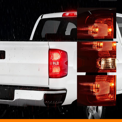 G-PLUS Tail Lights Assembly W/o Bulbs Red Lens Compatible with Chevy Silverado 2014-2019/Fit GMC Sierra 2015-2019 Right Passenger Side Tail Lamps Brake Lamp Luces Traseras Rear Brake Lamps Assembly