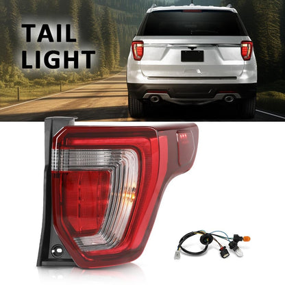 G-PLUS Tail Light Assembly Rear Brake Lamp Right with Wiring Harness & Bulb Compatible with Ford Explorer 2016-2019 FB5Z13404G Faros Traseros Luces Traseras