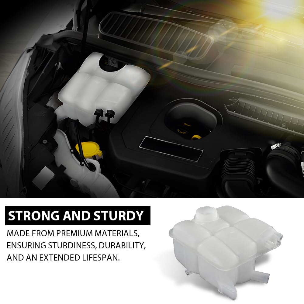 G-PLUS Coolant Reservoir Overflow Tank with Cap, Compatible with Ford C-Max/Escape 2013-2018, Fit Ford Focus 2012-2018/ Transit Connect 2014-2016, CV6Z8A080A-PFM, BE8Z8100A