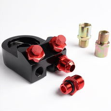 G-PLUS Oil Cooler Kit 15 Row 10AN Universal Engine Transmission With Oil Filter Relocation Product Features
