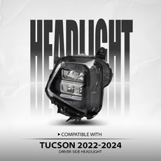G-PLUS LED Headlight Left for Hyundai Tucson 2022-2024 Black Product Features