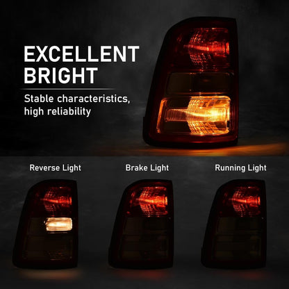 G-PLUS Tail Lights Brake Lamp w/Bulbs Driver & Passenger Compatible with Dodge Ram 1500 2019-2023/Not Fit Ram 1500 Classic and LED Type 55112988AE 55112989AE Luces Traseras Rear Brake Lamps Assembly