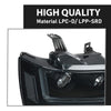 G-PLUS Headlights Assembly Projector Factory Headlamps Compatible with Chevy Tahoe Suburban 2007-2014 Smoky Lens Black Housing Clear Reflector Left & Right Bumper Head Light,faros delanteros