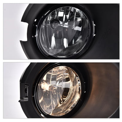 G-PLUS Bumper LED Fog Lights Compatible With 2011-2014 Ford F150, (NOT For SVT Raptor Models), Driving Fog Lamps w/Switch/Bracket/Bulbs Pair (Smoky lens)