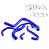 G-PLUS Silicone Radiator Coolant Hose Pipe Kit Clamps Compatible With Honda DB8,DC2 B18C Type R Black Head,Blue