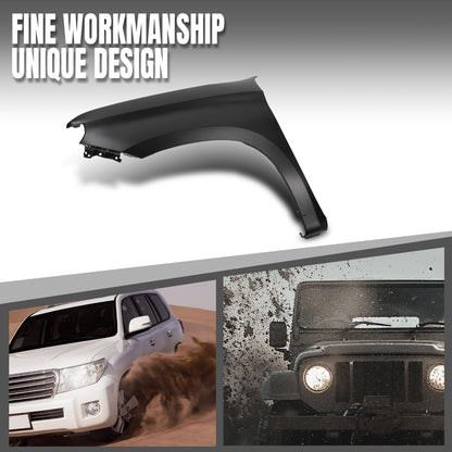 G-PLUS Fender Front Left Compatible with Chevy Silverado 1500 2019 2020 2021 2022 2023 84502610, GM1240411 Black