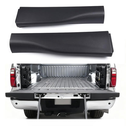 G-PLUS Step Side Tailgate Molding Trim Cap Compatible for 2008-2016 Ford F250 F350 F450 Super Duty (Designed for Tailgates with Flex Step Only) Molding Trim End Cover Caps, Right Left 15.94"(2Pcs)
