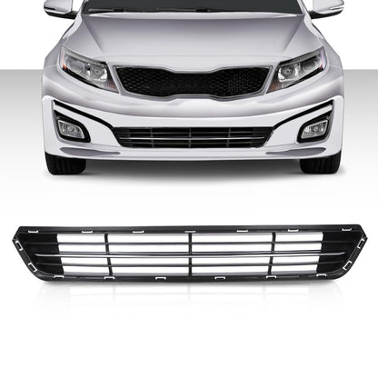 G-PLUS Front Lower Bumper Radiator Grill w/Chrome Black Compatible with Kia Optima(submodel: Limited, SX, LX, EX) 2014 2015 865614C700
