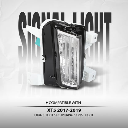 G-PLUS Front Turn Signal Light Lamp Passenger Right Side Compatible with Cadillac XT5 (submodel: Base, Luxury, Platinum, Premium Luxury) 2017 2018 2019 84496126, GM2531136 White