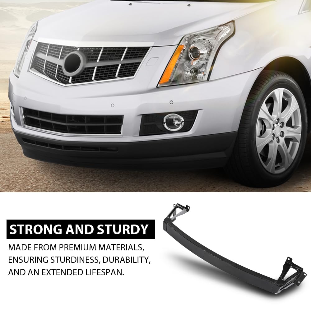 G-PLUS Front Lower Bumper Reinforcement Steel Compatible with Cadillac SRX (submodel: Base, Luxury, Performance, Premium) 2010-2016 20810856, GM1007111 Black