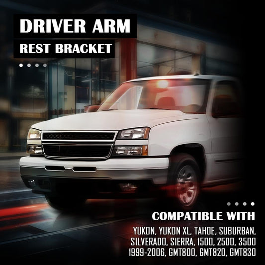 G-PLUS Driver Arm Rest Bracket Compatible with Chevy Silverado GMC Sierra 1500 2500 3500 1999-2007,Fit Chevy Suburban GMC Yukon XL 2000-2006,Fit Chevy Tahoe GMC Yukon 1999-2006