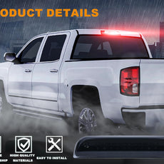 G-PLUS LED Third Brake Light for Chevy Silverado GMC Sierra 1500 2500HD 3500HD 2014-2018 Smoky Black Side View