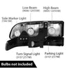 G-PLUS Headlights Assembly Fit Chevy S10 Pickup/Blazer 1998 1999 2000 2001 2002 2003 2004 Bumper Headlamps Clear Lens Black Housing Clear Reflector 16526217 16526218 15098267 15098268,faros delanteros