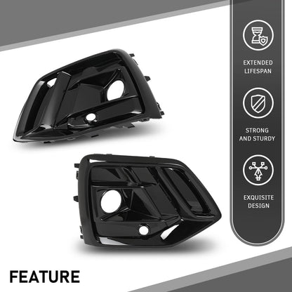 G-PLUS Pair Front Bumper Fog Light Cover Grille Trim, Compatible with Audi Q5/ Q5 Sportback 2021 2022 2023, Left Driver & Right Passenger Side 2PCS