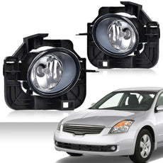 G-PLUS Fog Lights for Nissan Altima 2007-2009 Clear Lens with Wiring Kit Front View