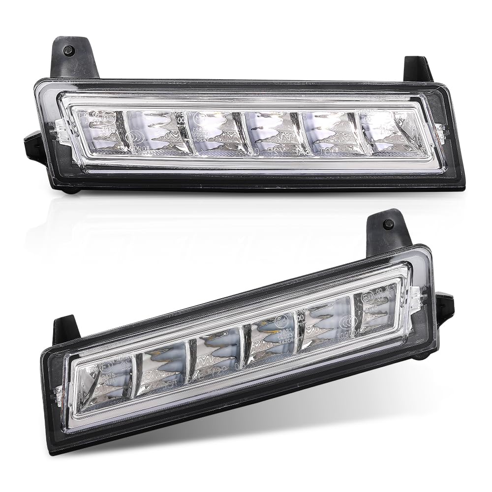 G-PLUS Pair LED Fog Lamp Daytime Running Lights, Compatible with Benz ML Class GL Class 2008-2013/ GLK Class 2009-2013, LH Driver & RH Passenger Side 2PCS, A1648200656, A1648200756