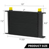 G-PLUS Universal Aluminum Engine Transmission Oil Cooler Kit+ Oil Filter Relocation Kit Thermostat Adaptor