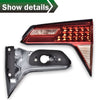 G-PLUS Inner Tail Light Compatible With 2016 2017 Honda Hrv LX/EX/EX-L/Epic/Uniq Sport Utility 4-Door Sedan Factory Style Automotive Trunk Brake Rear Inner Lamp Chrome Housing,Passenger Side (Right)