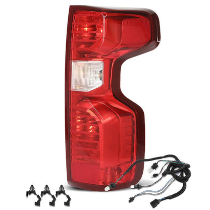 G-PLUS Rear Right Tail Light Assembly Compatible with Chevy Silverado 1500 2019-2023, Fit Chevy Silverado 2500HD 3500HD 2020-2023, Fit Halogen Type Only, 84554657 GM2801308, Red Lens