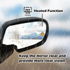 G-PLUS Mirror Glass Power Heated Compatible with Chevy Silverado 1500 1999-2006 /Fit GMC Sierra 1500 1999-2006 / Fit Cadillac Escalade 2002-2006 Driver & Passenger Side Mirror Glass Set
