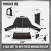 G-PLUS Soft Top with Tinted Windows Compatible with Jeep Wrangler JK Unlimited 2-Door 2007-2009 Black