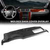 G-PLUS TPE Molded Dash Cover Cap Overlay Compatible with chevy Tahoe Avalanche Suburban Yukon 2007-2014/ Silverado LTZ GMC Sierra SLT 2007-2013 (Black)