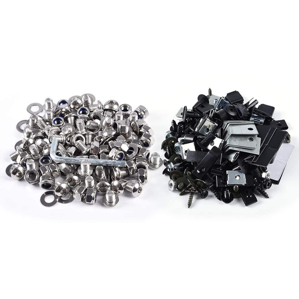 Compatible for Ford Universal Stainless Steel Wheel Eyebrow Accessories Screw Pack Front Rear Fender Hardware Kit