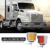 G-PLUS 57 LED Double Face Stud Mount Fender Turn Brake Tail Lights Fit Truck, UTE, Trailers, Caravans, Campers, Buses, Vans Red/Amber Square 2PCS Amber/Red Lens