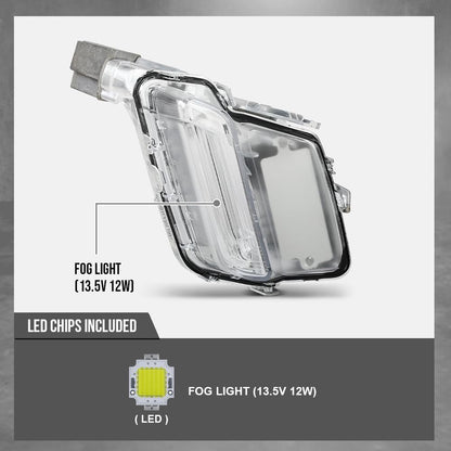 G-PLUS LED Fog Light Lamp Driving Light Passenger Right Side Compatible with Volvo XC60 2014-2018 31364331 White