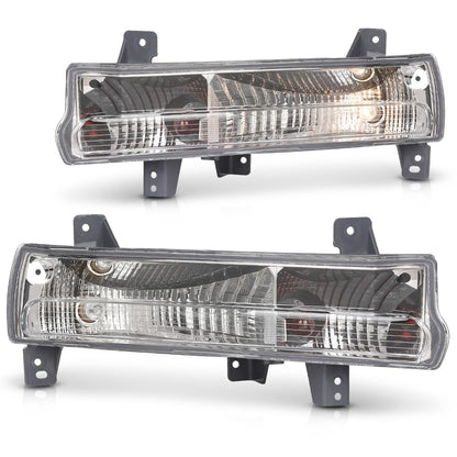G-PLUS Front Bumper Parking Lights Pair Compatible with Jeep Compass 2017-2021 55112721AB Clear Lens