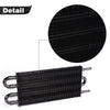 G-PLUS 4 Row AN6 Universal Aluminum Remote Transmission Oil Cooler/Auto-Manual Radiator Converter Black