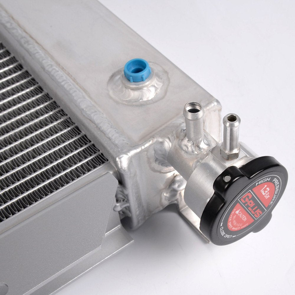 Aluminum Racing Performance Radiator Stop Leak Compatible For FORD F150/F250/BRONCO 5.0L/5.8L/7.5L V8 1985-1996