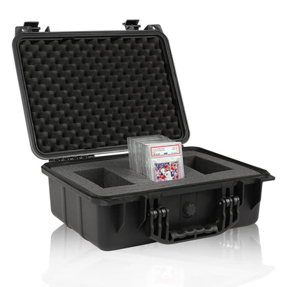 G-PLUS Graded Card Storage Box Compatible with BGS PSA SGC FGS Weatherproof Graded Sports Trading Cards(Large, Black)