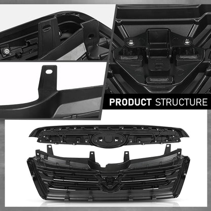 G-PLUS Front Grille Assembly, Compatible with Subaru Forester 2022-2024, J1010SJ260 Black
