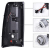 G-PLUS LED Tail Lights Assembly w/Wiring Harness & White light Bar Compatible with Chevy Silverado 1500 2500 2003-2006 Left & Right Rear Brake Lamps, GM2800174 GM2801174, Smoky Lens Black Housing
