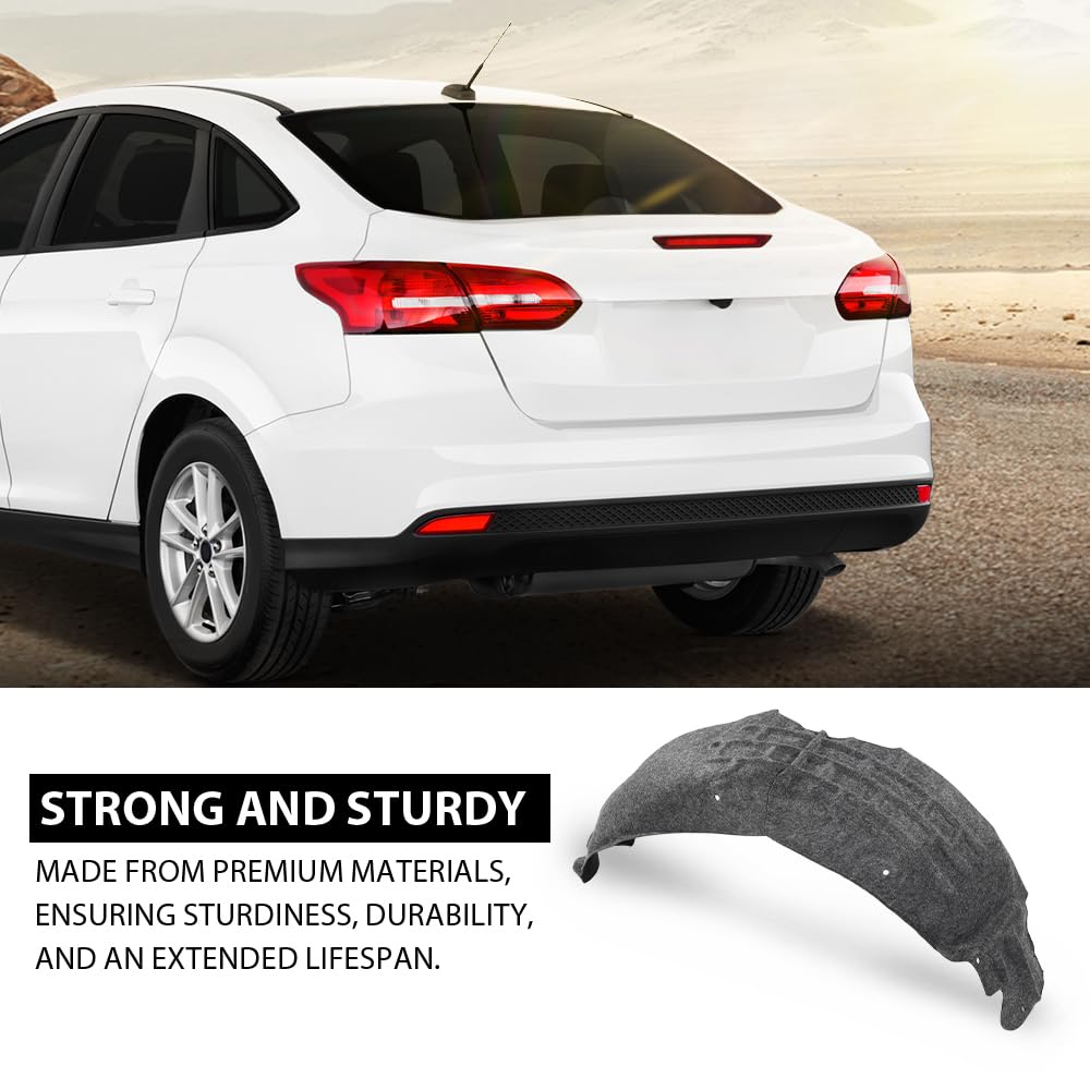 G-PLUS Front Left Fender Splash Shield, Compatible with Ford Focus 2012-2018, Driver Side, CP9Z-58278B51-A