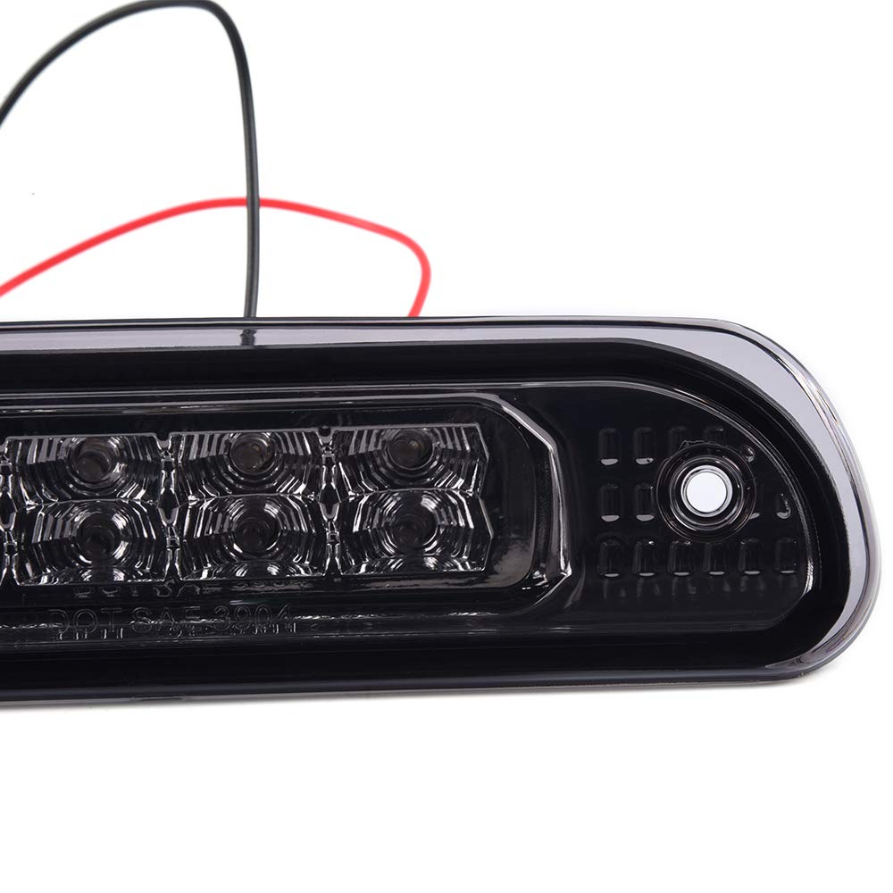 G-PLUS LED Third 3rd Brake Cargo Light Compatible With 1999-2004 Grand Cherokee,Rear Roof Center High Mount Stop Tail Light Replacement (Chrome Housing Smoky Lens)