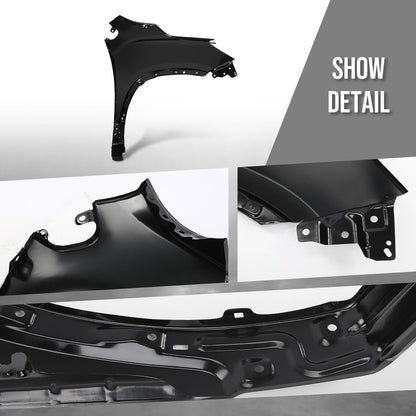 G-PLUS Front Right Passenger Side Fender Assembly Compatible with Chevy Trax 2017-2022 GM1241403, 42334474 Black