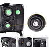 G-PLUS Headlights Assembly Compatible with GMC Sierra 1500 2007-2013 /Fit for GMC Sierra 2500HD 3500HD 2007-2014 Headlamps Left and Right Side Smoky Lens Black Housing Amber Reflector,faros delanteros