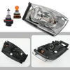 G-PLUS Headlights w/Bulbs Compatible with Dodge Ram 1500 2006-2008/Fit Dodge Ram 2500 3500 2006-2009,Clear Lens Chrome Housing Clear Reflector Left & Right Bumper Headlamps Assembly