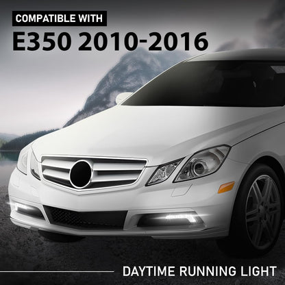 G-PLUS LED Left Fog Light Daytime Running Lamps, Compatible with Benz W212 E250 E350 E550 2010-2016, LH Driver Side, 2128200756, MB2562100