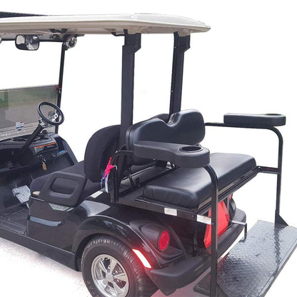 Black Rear Seat Armrest with Cup Holder Universal Compatible for EZGO, Compatible for Club Car, Compatible for Yamaha and Other Golf Cart Models