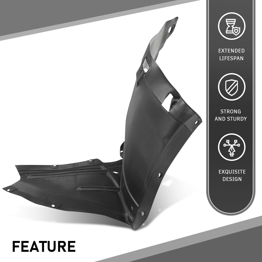 G-PLUS Front Left Fender Liner Inner Assembly, Compatible with Audi A3 2009-2011, Driver Side, 8P0821191D, AU1250108