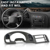 G-PLUS Dash Radio Cluster Trim Bezel Panel Compatible with Chevy Astro GMC Safari 1995-2005 15718197 Gray