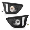 G-PLUS Front Bumper Driving Fog Lights W/Wiring US Left and Right Side Compatible with Honda Hatchback 4-Door 2015 2016 2017 Black