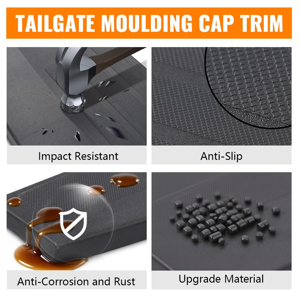 G-PLUS Tailgate Cap Top Protector Cover Compatible with Chevy Silverado GMC Sierra 1500 2007-2013/ Silverado Sierra 2500 3500 2007-2014(NOT fit 2007 Classic Models) 25844299, GM1904104 59.52" Length