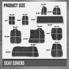 G-PLUS Front & Rear Seat Covers Full Set Compatible with Dodge Challenger SE SXT RT 2011-2014 (NOT Fit SRT8) Black