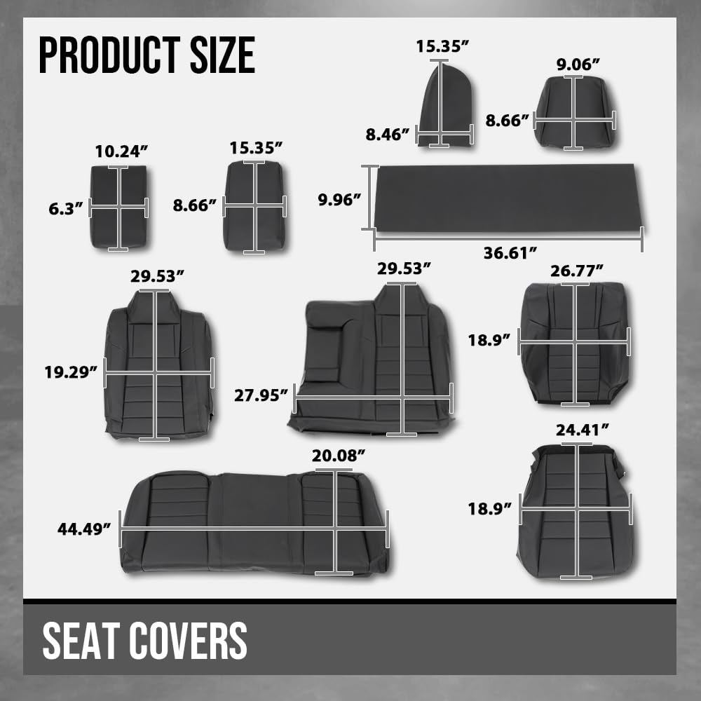 G-PLUS Front & Rear Seat Covers Full Set Compatible with Dodge Challenger SE SXT RT 2011-2014 (NOT Fit SRT8) Black