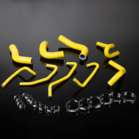G-PLUS Silicone Radiator Coolant Hose Kit Clamps Compatible With 1994-1997 Mazda Miata MX5 1.8L,Yellow