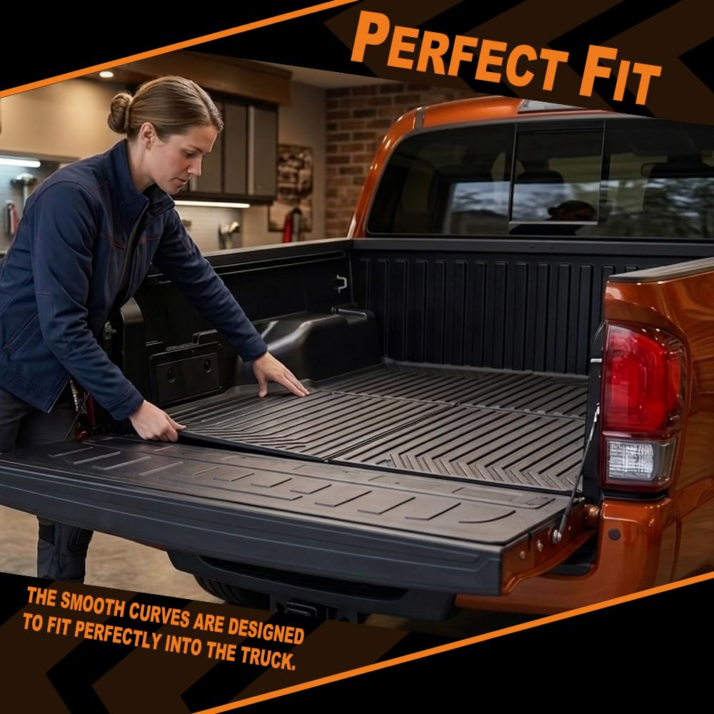 G-PLUS TPE Floor Mats Fit Chevy Silverado 2019-2026 3rd Row Truck Accessories Cargo Liners All Weather Protection 2PCS Black Alfombras para Carro